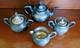 Antique Van Bergh Quadruple Silverplate Tea Set 4 Pc Pat. 1898 Rococo Style