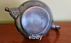Antique Van Bergh Quadruple Silverplate Tea Set 4 Pc Pat. 1898 Rococo Style