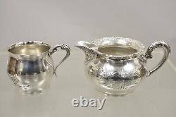 Antique Van Bergh Silver Plate Victorian Tea Serving Set 3 Pc Set