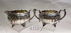 Antique Victoria Silver TEASET (1) Teapot (2)Coffee Pots, Sugar & Creamer