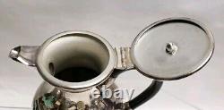 Antique Victoria Silver TEASET (1) Teapot (2)Coffee Pots, Sugar & Creamer