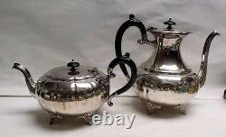 Antique Victoria Silver TEASET (1) Teapot (2)Coffee Pots, Sugar & Creamer