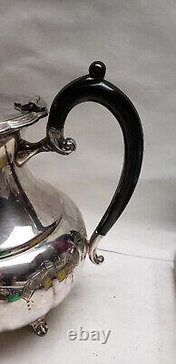 Antique Victoria Silver TEASET (1) Teapot (2)Coffee Pots, Sugar & Creamer