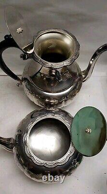 Antique Victoria Silver TEASET (1) Teapot (2)Coffee Pots, Sugar & Creamer