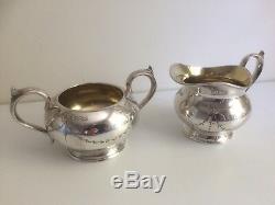 Antique Victorian 4 Piece Ornate Silver Plate Tea Set James Dixon & Sons