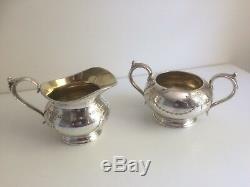 Antique Victorian 4 Piece Ornate Silver Plate Tea Set James Dixon & Sons