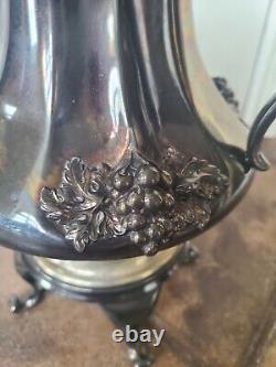 Antique Victorian Art Quadruple Plate Tea Hot Water Urn Victor Silver Co