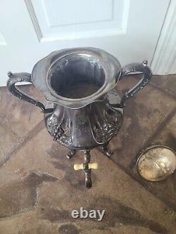 Antique Victorian Art Quadruple Plate Tea Hot Water Urn Victor Silver Co 2690