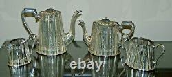 Antique Victorian BEST ENGLISH SILVER PLATE EPNS 4 PIECE SET Coffee Tea