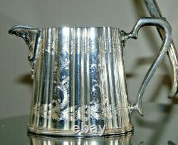 Antique Victorian BEST ENGLISH SILVER PLATE EPNS 4 PIECE SET Coffee Tea