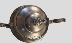Antique Victorian Figural Silver Triple Plate Webster Tea Pot Hand Engraved