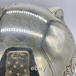 Antique Victorian Georgian Silver Plate Tea Pot With Burner & Stand Vintage