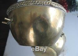 Antique Victorian Heavy Quality Brass Tipping Tea Pot With Stand Samovar