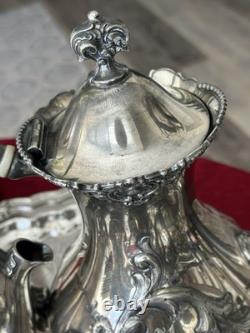 Antique Victorian Meriden Quadruple Plate Coffee & Tea Set 5 pcs