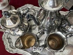 Antique Victorian Meriden Quadruple Plate Coffee & Tea Set 5 pcs