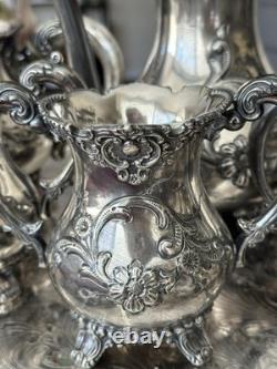 Antique Victorian Meriden Quadruple Plate Coffee & Tea Set 5 pcs