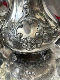 Antique Victorian Meriden Quadruple Plate Coffee & Tea Set 5 pcs