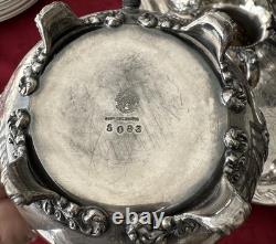 Antique Victorian Meriden Quadruple Plate Coffee & Tea Set 5 pcs