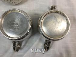 Antique Victorian Quadruple plate Tea Service Set Acme for E Jaccard Aesthetic