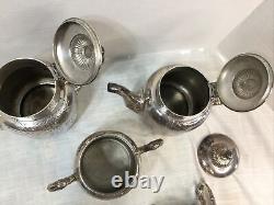 Antique Victorian Quadruple plate Tea Service Set Acme for E Jaccard Aesthetic