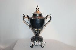 Antique Victorian Silver Metal Water Coffee Tea Dispenser Large Trophy Shape