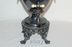 Antique Victorian Silver Metal Water Coffee Tea Dispenser Large Trophy Shape