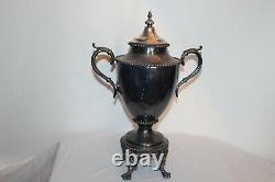 Antique Victorian Silver Metal Water Coffee Tea Dispenser Large Trophy Shape