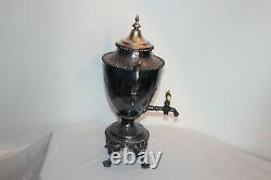 Antique Victorian Silver Metal Water Coffee Tea Dispenser Large Trophy Shape