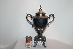 Antique Victorian Silver Metal Water Coffee Tea Dispenser Large Trophy Shape