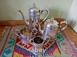 Antique Victorian Silver Plate Tea/Coffee Pot Set by Thomas Bradbury and Sons