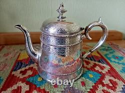 Antique Victorian Silver Plate Tea/Coffee Pot Set by Thomas Bradbury and Sons