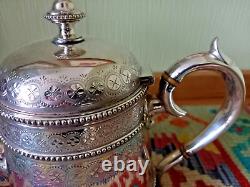 Antique Victorian Silver Plate Tea/Coffee Pot Set by Thomas Bradbury and Sons