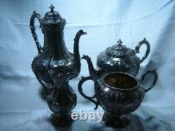 Antique Victorian Silver Plated Tea Set