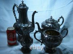 Antique Victorian Silver Plated Tea Set