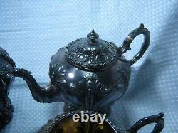 Antique Victorian Silver Plated Tea Set