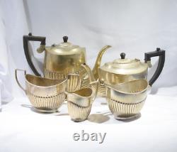 Antique Vintage Cheltenham Of Sheffield Silver Plate Epns Coffee Tea Service Set