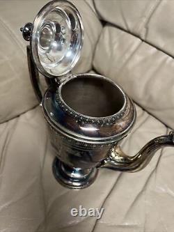 Antique Vintage Manhattan Plate Silver Plated Tea Coffee Set 4 Pc Set + Tray