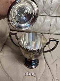 Antique Vintage Manhattan Plate Silver Plated Tea Coffee Set 4 Pc Set + Tray