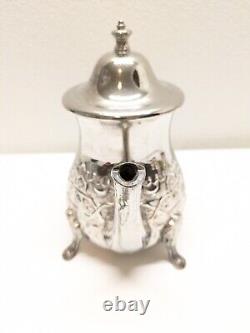 Antique Vintage Moroccan Silver Plated Coffee, Tea, Sugar, Creamer Set