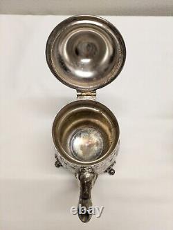 Antique Vintage Moroccan Silver Plated Coffee, Tea, Sugar, Creamer Set