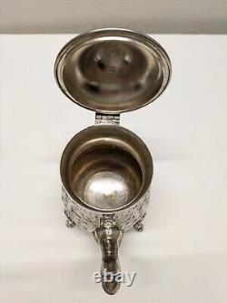 Antique Vintage Moroccan Silver Plated Coffee, Tea, Sugar, Creamer Set