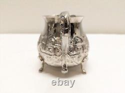 Antique Vintage Moroccan Silver Plated Coffee, Tea, Sugar, Creamer Set