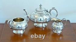 Antique Vintage Silver EPBM Tea Pot, Milk Jug, Sugar Bowl