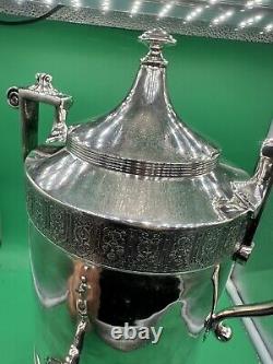 Antique Vintage Victorian Silver Plate Samovar Tea/ Water 12 Amazing Work READ