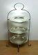 Antique Walker & Hall 3 Tier Silverplate Tea Cake Stand W / Matching Plates
