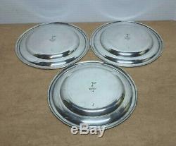 Antique WALKER & HALL 3 Tier Silverplate Tea Cake Stand w / Matching Plates