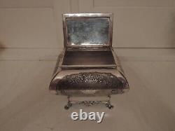 Antique W. W. H. & Co. Georgian Style Silverplate Tea Caddy Box EP Plate Silver