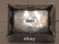 Antique W. W. H. & Co. Georgian Style Silverplate Tea Caddy Box EP Plate Silver