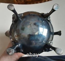 Antique Webster Manufacturing Co. Silver Triple Plate Coffe/Tea Pot-Horse Head