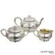 Antique Webster & Son Victorian Silver Plated Etched Tea Set 3 Pc Set